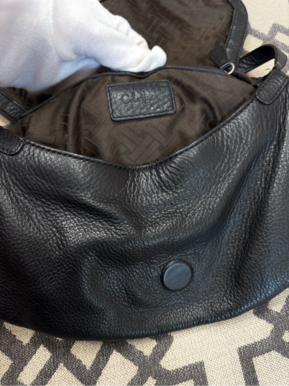 Cole Haan Luna Flap Pebble Leather Y2K Crescent Shoulder Bag - Picture 14 of 16